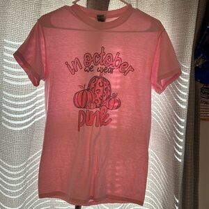 In october we wear pink shirt